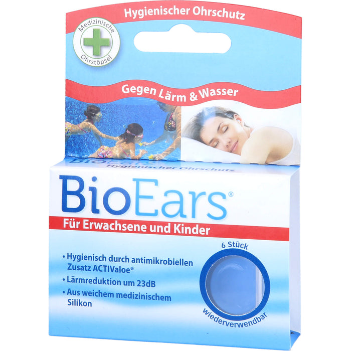 BioEars Antimikrobielle Silikon-Ohrstöpsel, 5 pcs. Earplugs