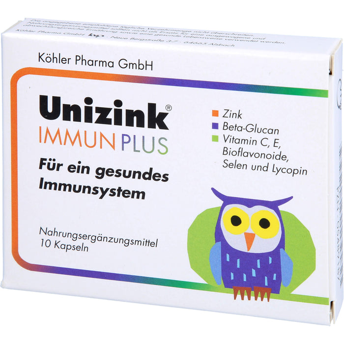 Unizink Immun Plus Kapseln für ein gesundes Immunsystem, 10 pc Capsules