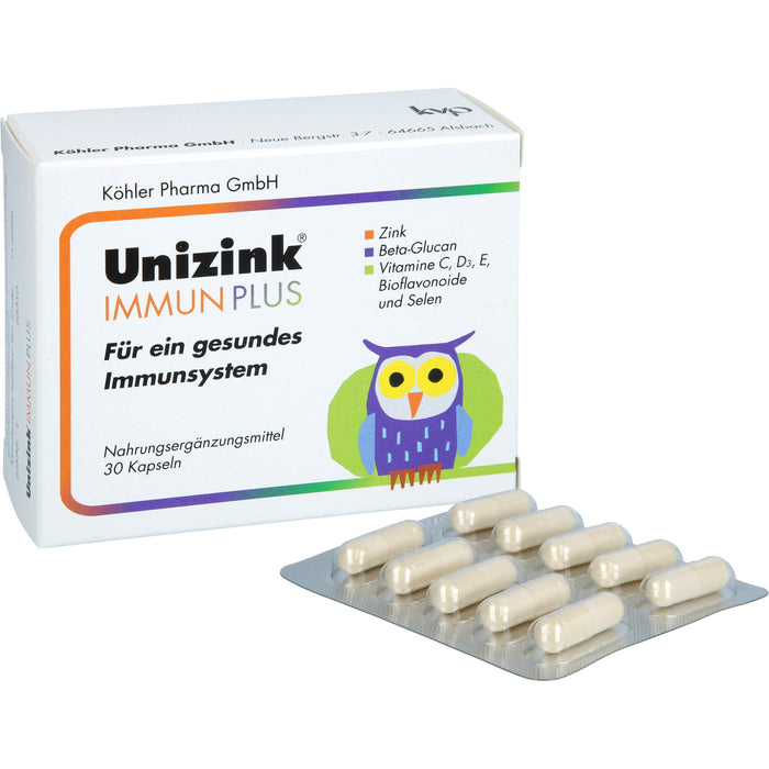 Unizink Immun Plus Kapseln für ein gesundes Immunsystem, 30 St. Kapseln