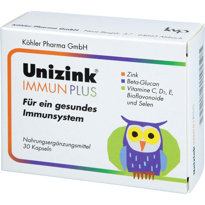 Unizink Immun Plus Kapseln für ein gesundes Immunsystem, 30 St. Kapseln