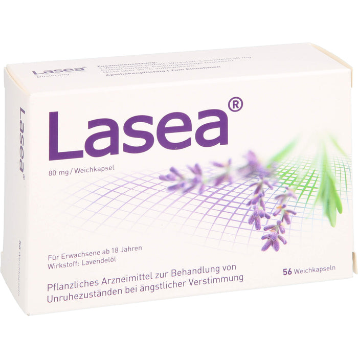 Lasea Weichkapseln gegen Unruhezustände bei ängstlicher Verstimmung, 56 pcs. Capsules