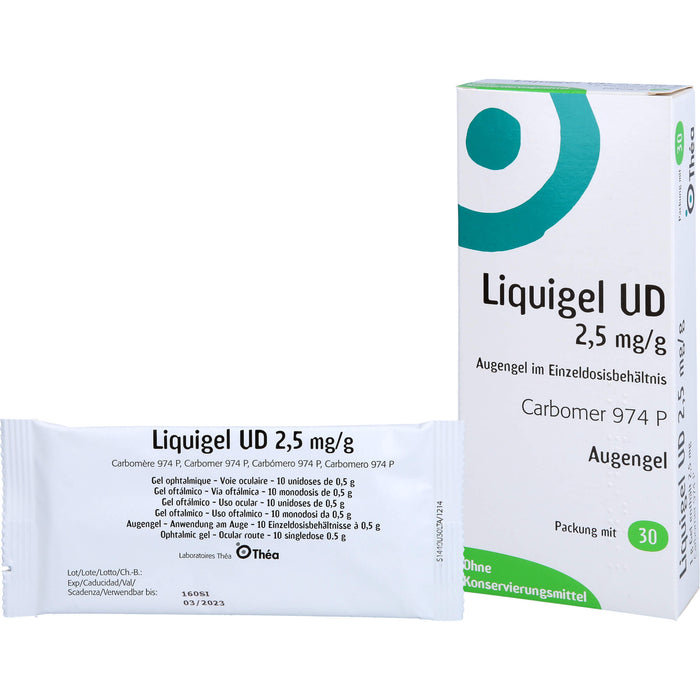 LIQUIGEL UD 2,5 mg/g Augengel im Einzeldosisbehältnis, 30X0.5 g EDP