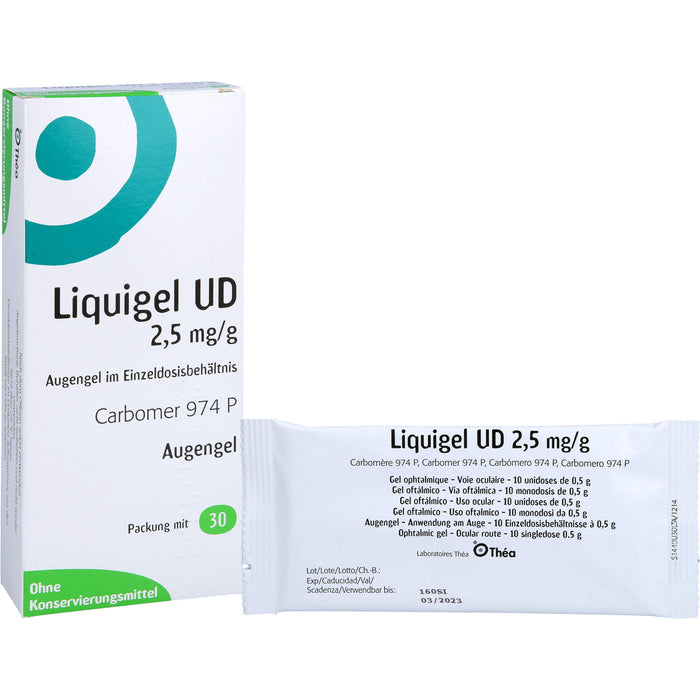 LIQUIGEL UD 2,5 mg/g Augengel im Einzeldosisbehältnis, 30X0.5 g EDP