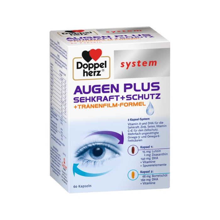 Doppelherz system Augen Plus Sehkraft + Schutz, 60 St. Kapseln