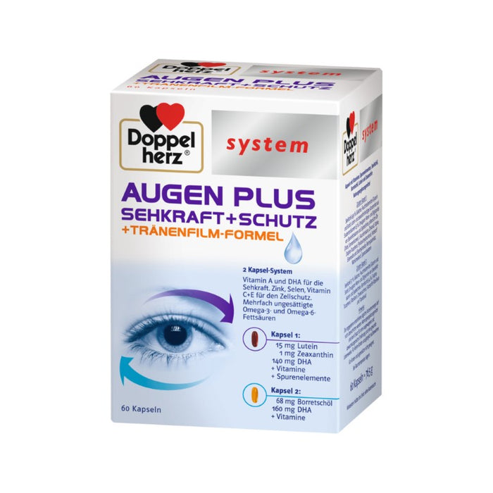 Doppelherz system Augen Plus Sehkraft + Schutz, 60 St. Kapseln