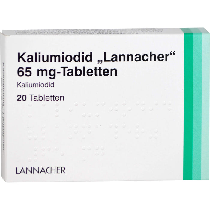 Kaliumiodid Lannacher 65 mg Tabletten bei Strahlenunfällen, 20 pcs. Tablets