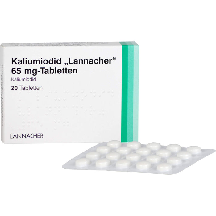 Kaliumiodid Lannacher 65 mg Tabletten bei Strahlenunfällen, 20 pcs. Tablets