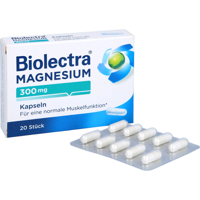 Biolectra Magnesium 300 mg Kapseln, 20 pc Capsules