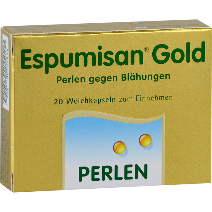 Espumisan Gold Perlen gegen Blähungen, 20 St. Kapseln