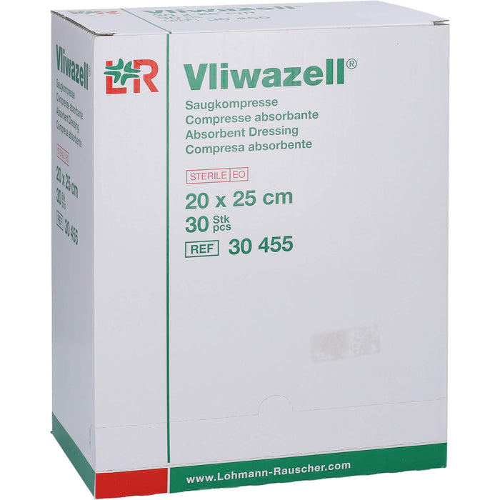 Vliwazell Kompressen 20x25cm steril, 30 St KOM