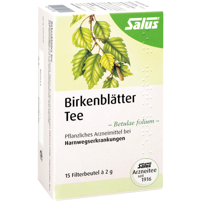 Birkenblätter Arzneitee Betulae folium bio Salus, 15 St FBE