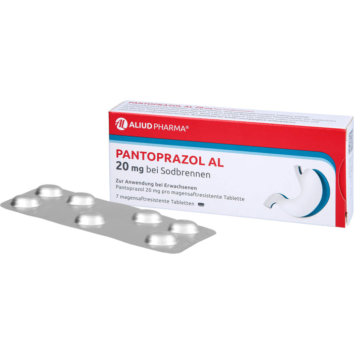 Pantoprazol AL 20 mg Tabletten bei Sodbrennen, 7 pcs. Tablets