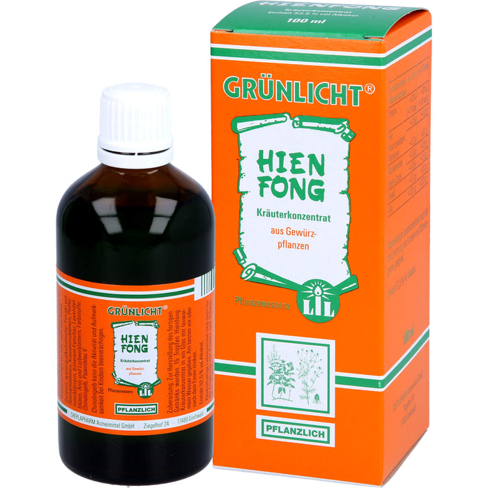 GRÜNLICHT Hienfong Kräuterkonzentrat Tropfen, 100 ml Lösung