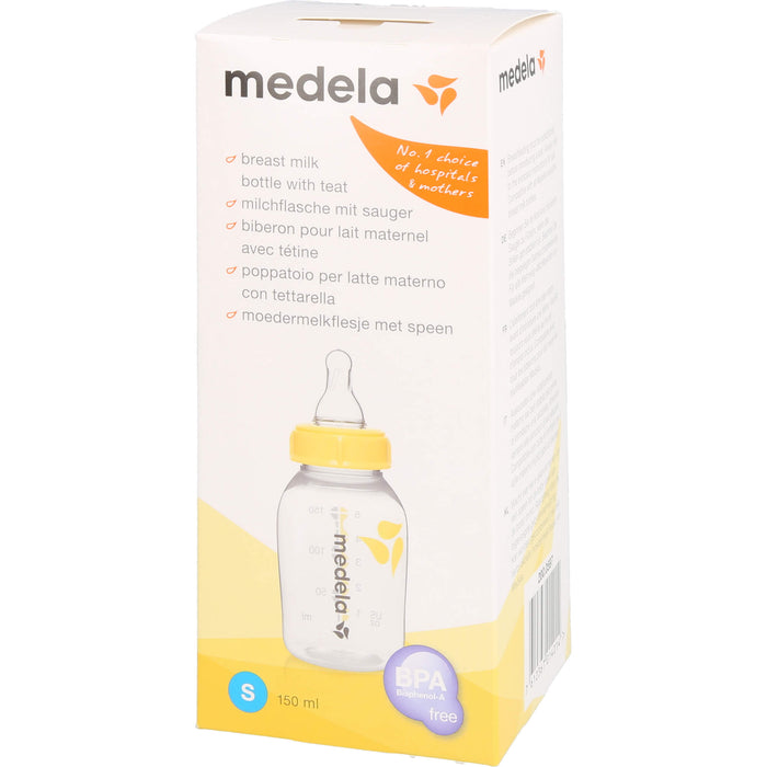 Medela Muttermilchflasche 150 ml mit Medela Silikonsauger S, 1 pc Bouteilles