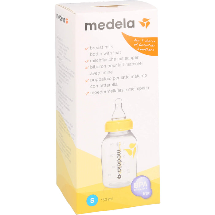 Medela Muttermilchflasche 150 ml mit Medela Silikonsauger S, 1 pc Bouteilles