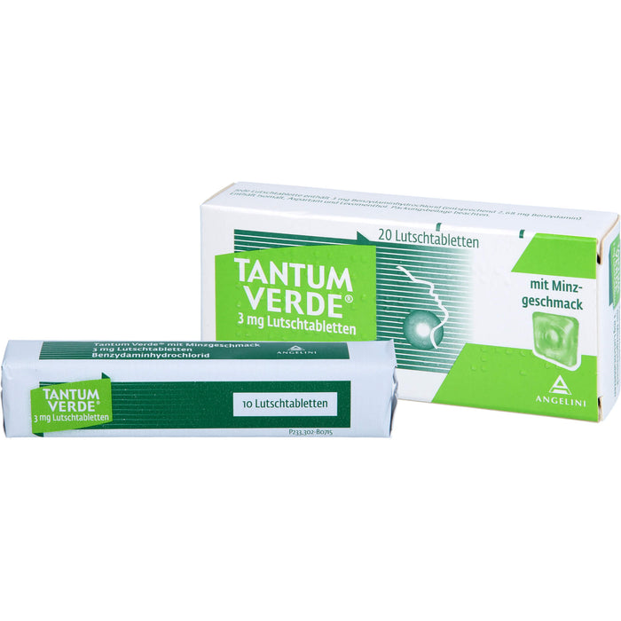 Tantum Verde Lutschtabletten mit Minzgeschmack, 20 pc Tablettes