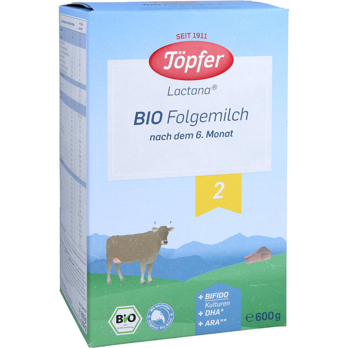 Lactana 2 Bio Folgemilch Pulver, 600 g Poudre