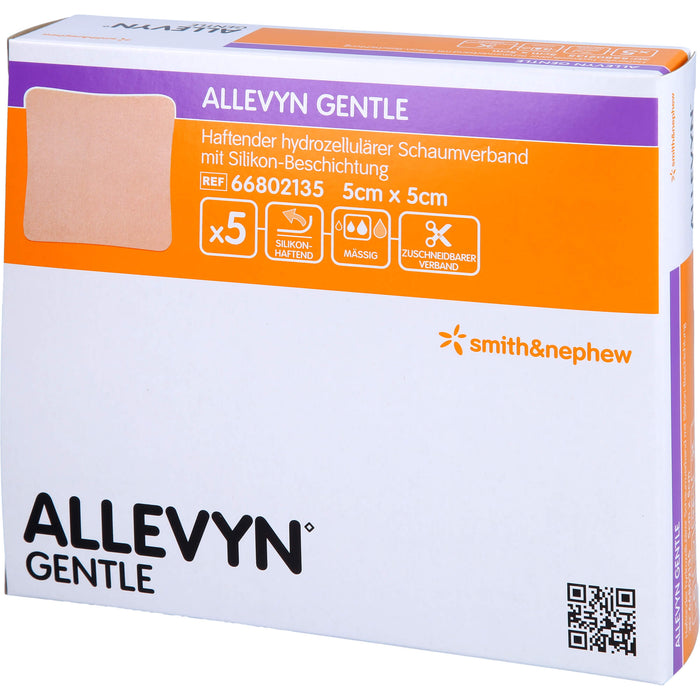 Allevyn Gentle 5cmx5cm, 5 St VER