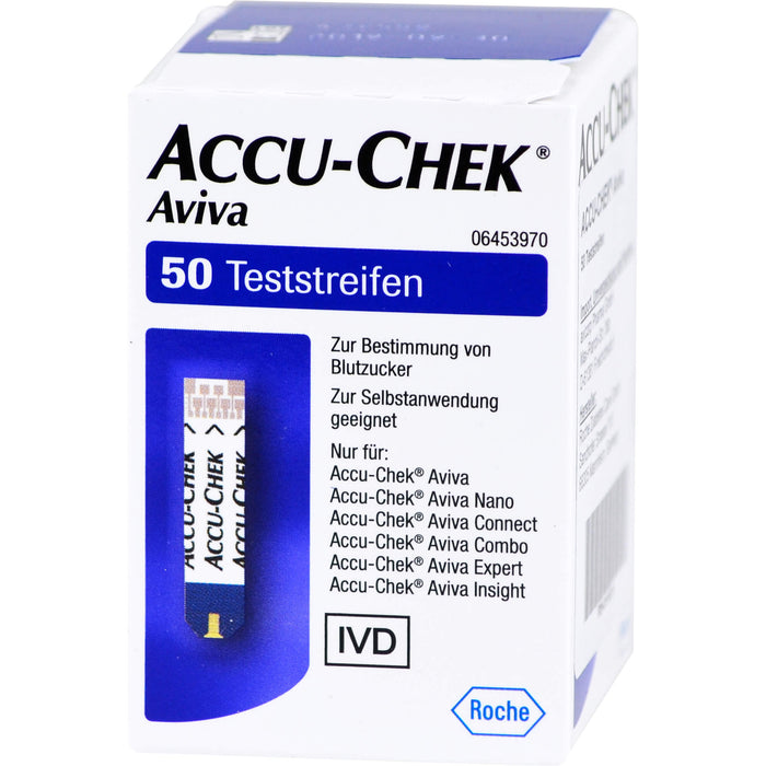 Accu-Chek Aviva Blutzucker Teststreifen, 50 pc Bandelettes réactives