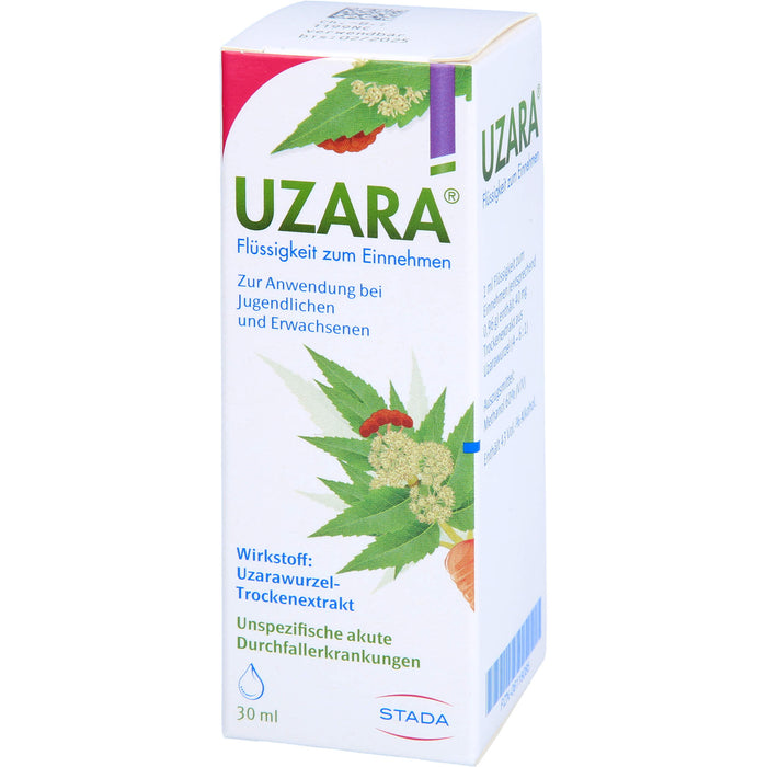 UZARA Flüssigkeit zum Einnehmen bei Durchfall, 30 ml Solution