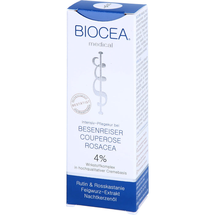 BIOCEA Intensiv-Pflegekur bei Besenreiser Couperose Rosacea Creme, 30 ml Cream