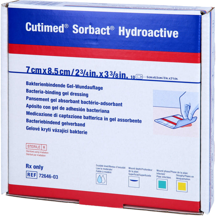 Cutimed Sorbact Hydroactive 7x8,5cm, 10 St KOM