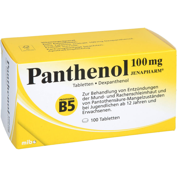 Panthenol 100 mg JENAPHARM Tabletten, 100 St. Tabletten