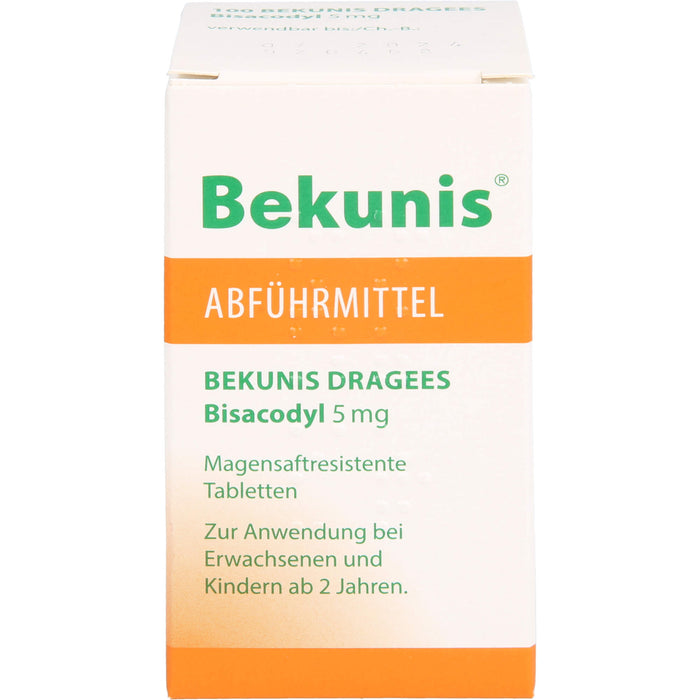 Bekunis Dragees Bisacodyl 5 mg Abführmittel, 100 pc Tablettes