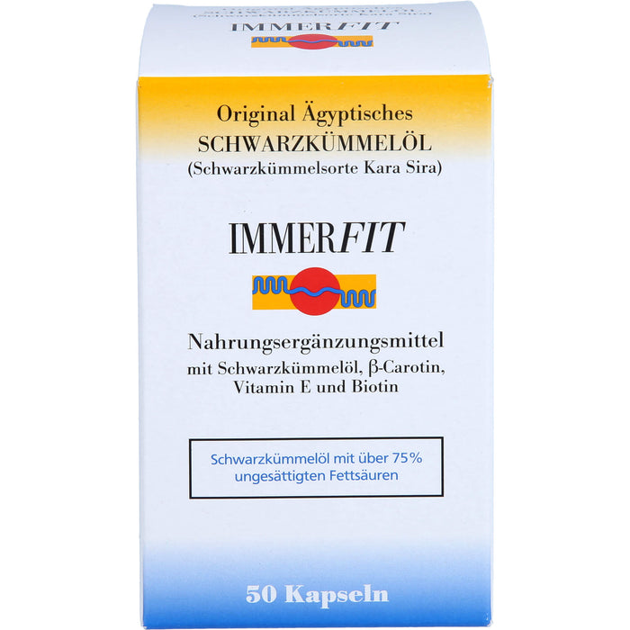 IMMERFIT Original Ägyptisches Schwarzkümmelöl Kapseln, 50 pc Capsules