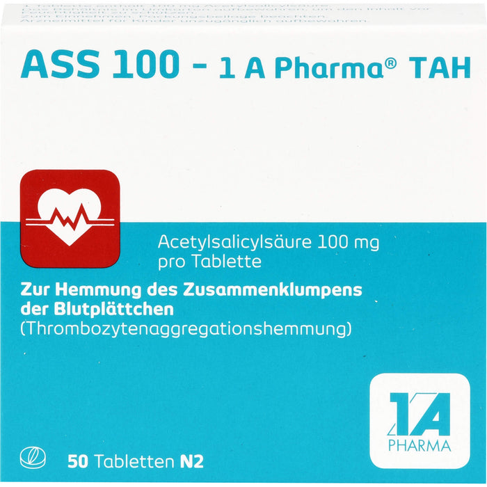 ASS 100 - 1 A Pharma TAH Tabletten, 50 pcs. Tablets