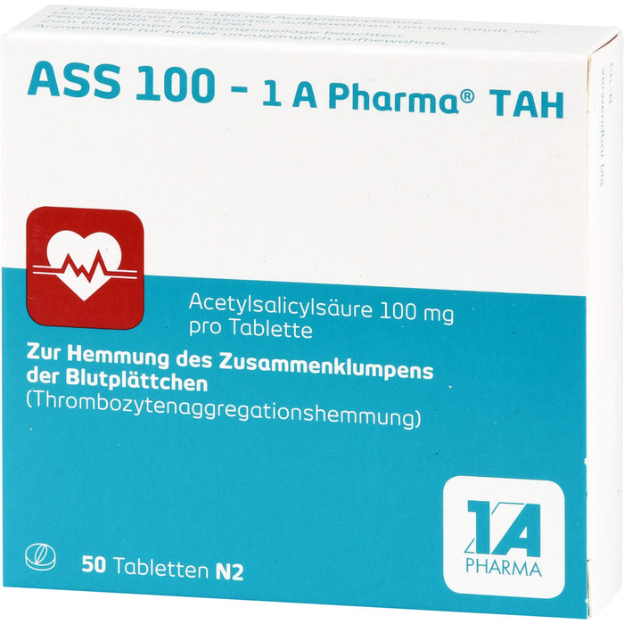 ASS 100 - 1 A Pharma TAH Tabletten, 50 pc Tablettes