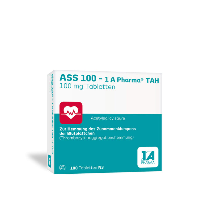 ASS 100 mg - 1 A Pharma TAH Tabletten, 100 pcs. Tablets