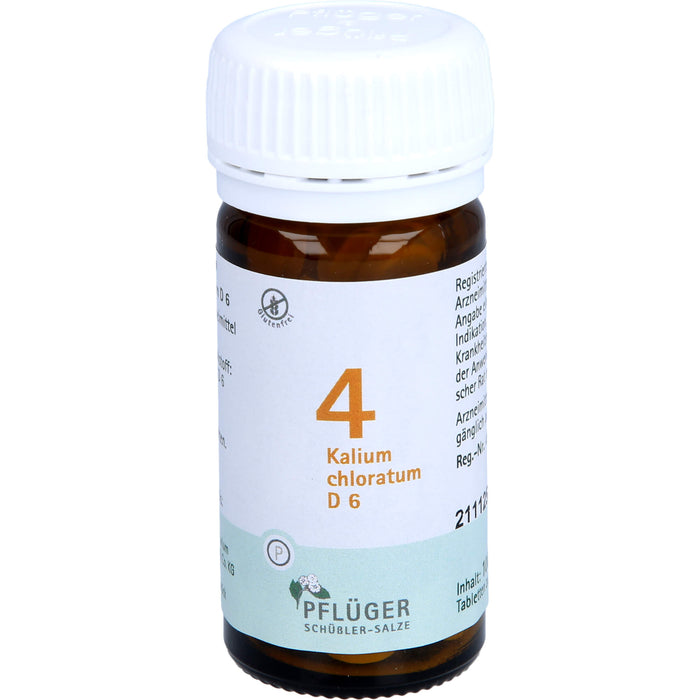 PFLÜGER Biochemie Nr.4 Kalium chloratum D6 Tabletten, 100 pc Tablettes