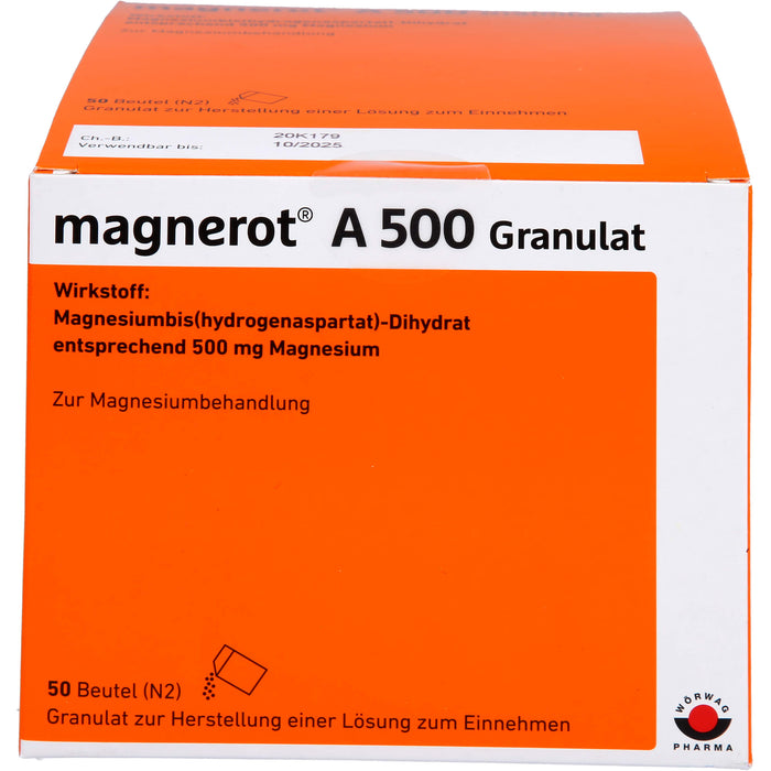 magnerot A 500 Granulat zur Magnesiumbehandlung, 50 St. Beutel