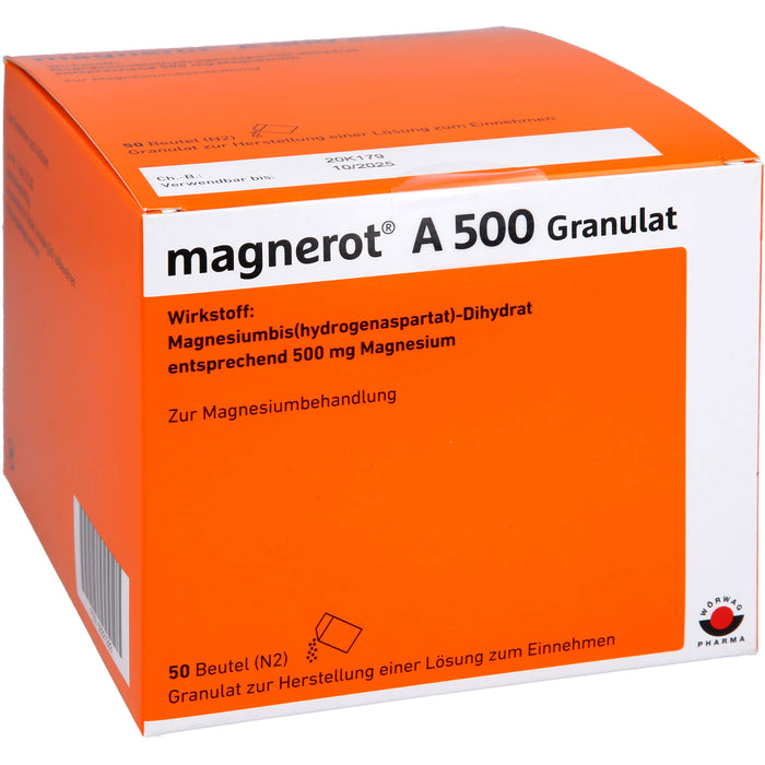 magnerot A 500 Granulat zur Magnesiumbehandlung, 50 St. Beutel