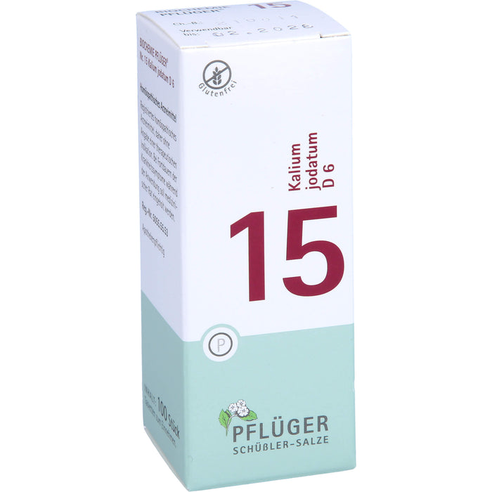 PFLÜGER Biochemie 15 Kalium jodatum D 6 Tabletten, 100 pcs. Tablets