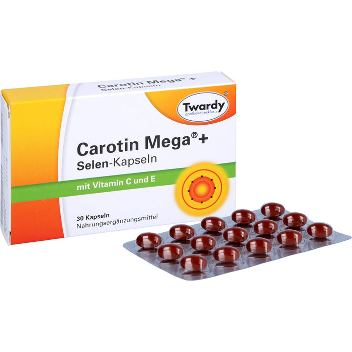 Twardy Carotin Mega + Selen-Kapseln, 30 pc Capsules