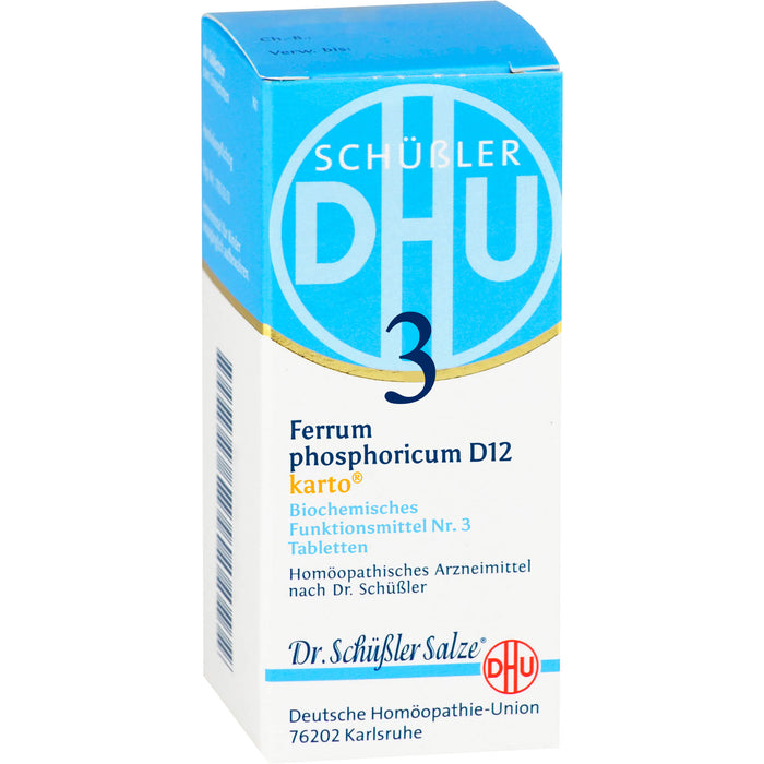 DHU Schüßler-Salz Nr. 3 Ferrum phosphoricum D12 Tabletten karto, 200 pcs. Tablets