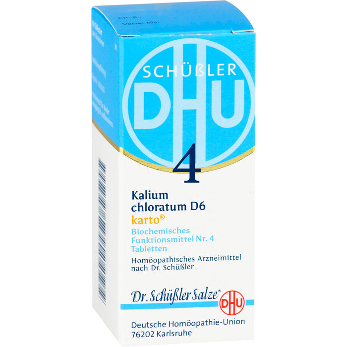 DHU Schüßler-Salz Nr. 4 Kalium chloratum D6 Tabletten karto, 200 pc Tablettes