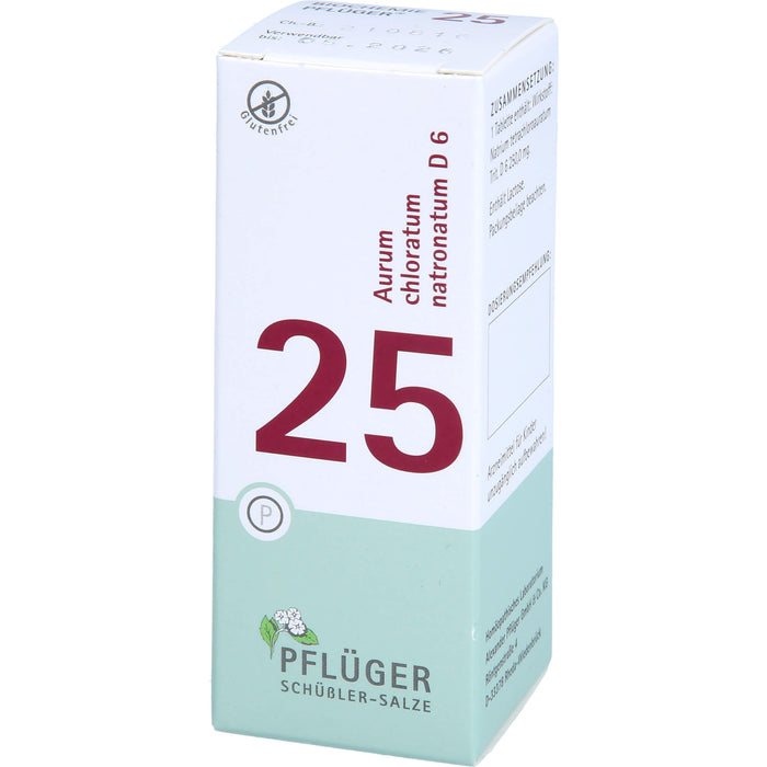 PFLÜGER Biochemie 25 Aurum chloratum natronatum D 6 Tabletten, 100 pc Tablettes