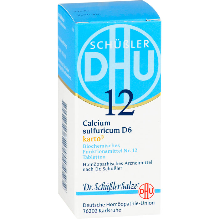 DHU Schüßler-Salz Nr. 12 Calcium sulfuricum D6 Tabletten karto, 200 pc Tablettes