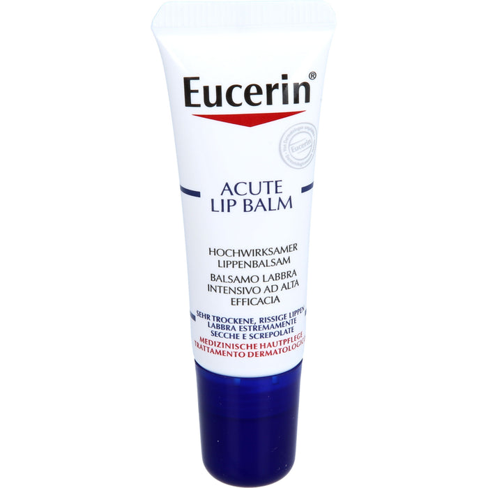 Eucerin Acute Lip Balm Hochwirksamer Balsam für sehr trockene Lippen, 10 ml Balm