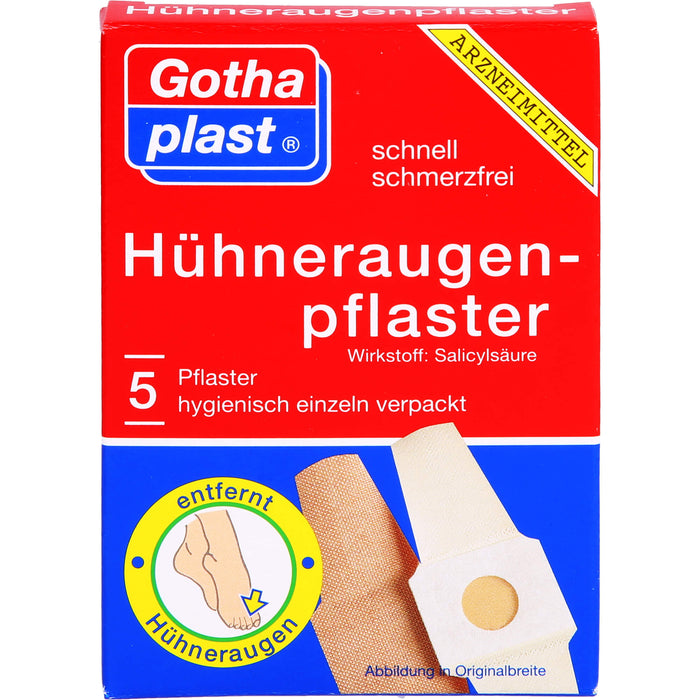 GothaPlast Hühneraugenpflaster 2 cm x 6 cm, 5 pcs. Patch