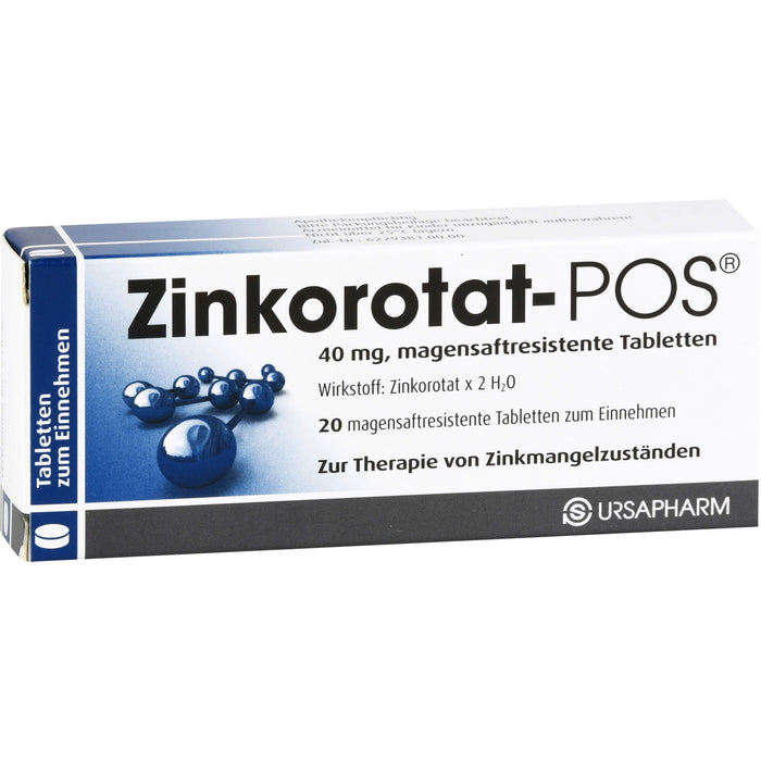 Zinkorotat - POS 40 mg Tabletten, 20 pc Tablettes