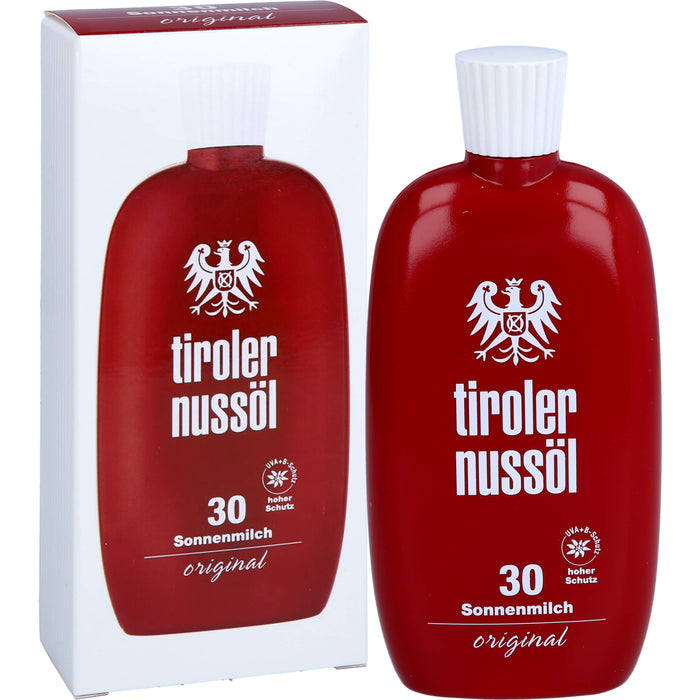 Tiroler Nussöl Original Sonnenmilch wasserfest LSF 30, 150 ml Crème