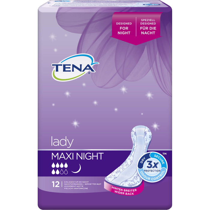 Tena Lady Maxi Night, 12 pc Dépôts