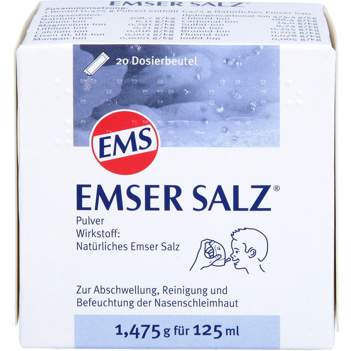 EMSER SALZ zur Abschwellung, Reinigung und Befeuchtung der Nasenchleimhaut, 20 pc Sachets