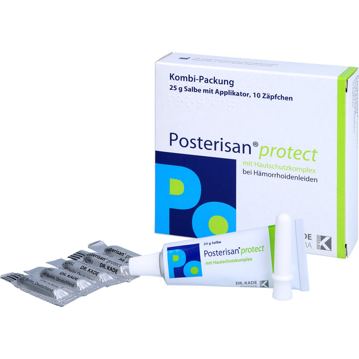 Posterisan protect Kombi-Packung Salbe und Zäpfchen bei Hämorrhoidenleiden, 1 pc Paquet combiné