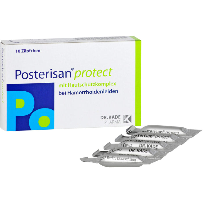 Posterisan protect bei Hämorrhoidenleiden Zäpfchen, 10 pc Suppositoires