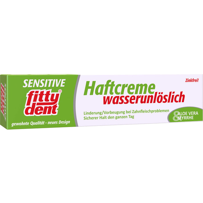 fittydent sensitive wasserunlösliche Haftcreme für Zahnprothesen, 40 g Cream